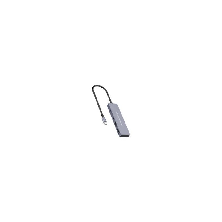 Hub CONCEPTRONIC USB-C a 4xUSB-A/C Gris (HUBBIES13G)
