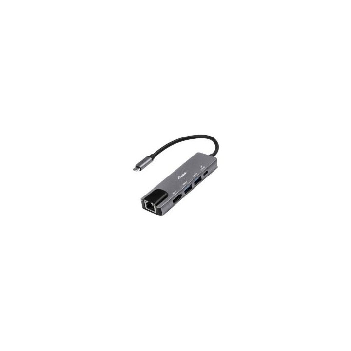 Adaptador EQUIP USB-C 5en1 HDMI RJ45 Gris (EQ133489)