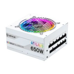 Fuente UNYKA Atilius ATX 650W 90% RGB Blanca (UK521204)