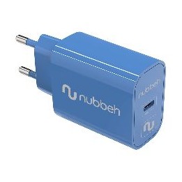 Cargador Pared NUBBEH 1USB-C 25W Azul (NBWALLCHCBL25)