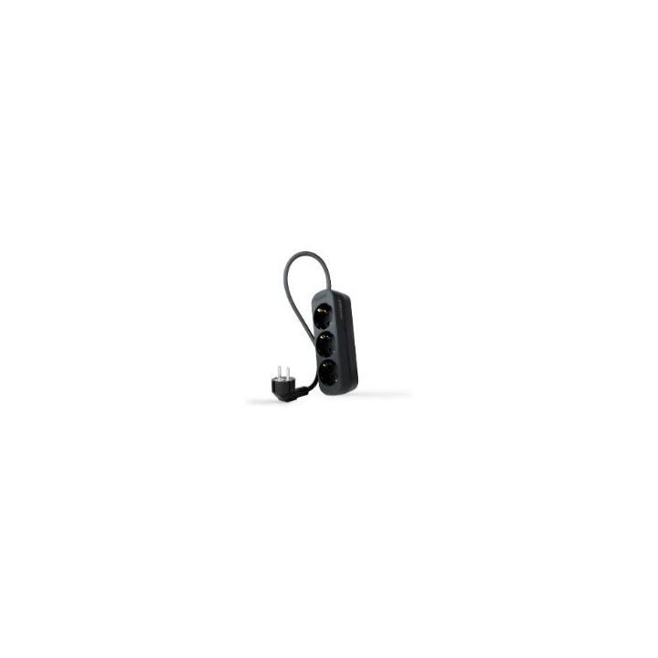 Regleta Nanocable 3xSchuko 1.4m Negra(10.38.0003-NS-BK)