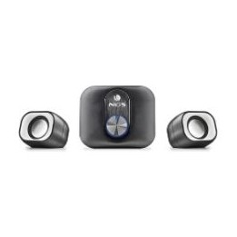 Mini Altavoces NGS 2.1 20W USB 3.5mm Negros (COMET2.1)
