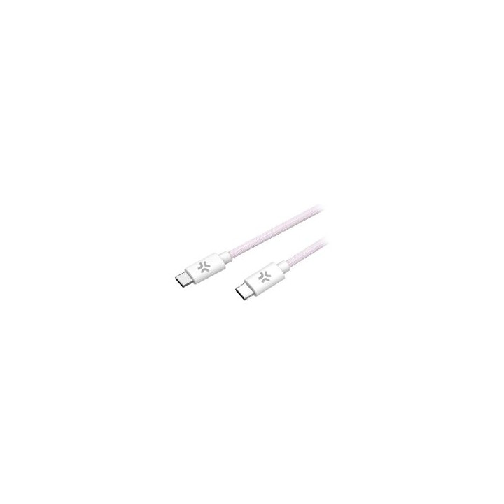 Cable CELLY USB-C a USB-C 1.5m Rosa (USBCUSBCCOTTPK)
