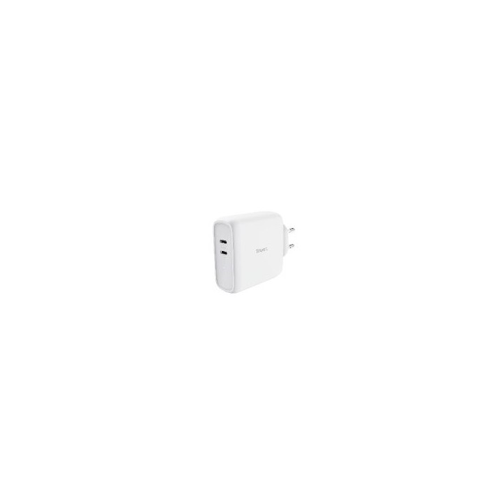 Cargador de Pared Trust Maxo 65W 2xUSB-C Blanco (25381)