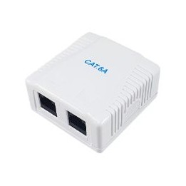 Roseta EQUIP 2xRJ45 Cat.6a Hembra Blanco (EQ235216)