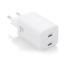 Cargador AISENS 2xUSB-C 65W Blanco (ASCH-65W2P039-W)