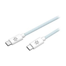 Cable CELLY USB-C a USB-C Azul/Blanco (USBCUSBCCOTTLB)