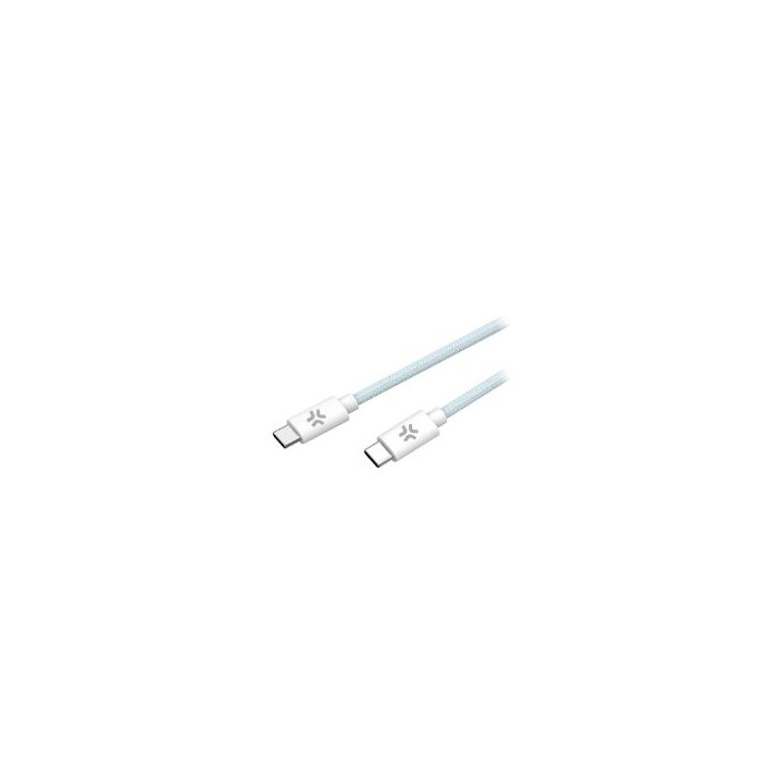 Cable CELLY USB-C a USB-C Azul/Blanco (USBCUSBCCOTTLB)