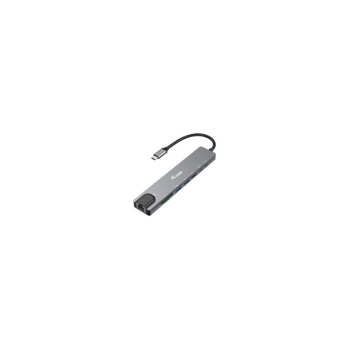 Docking EQUIP 8 en 1 USB-C 25cm Negro/Gris (EQ133497)