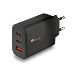Cargador Pared NGS 2xUSB-C 1xUSB-A 65W Negro (BUD65W)