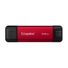SSD Kingston 512Gb USB-A/C 3.1 Negro/Rojo (SPSD/512GB)