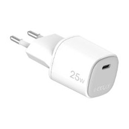 Cargador Pared CELLY 25W 1USB-C Blanco (UPTC1USBC25WWH)