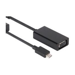 Adaptador Club 3D USB-C a VGA 15cm M/H Negro (CAC-1502)