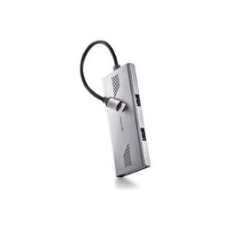 Hub NGS USB-C a 2xUSB-A/2xUSB-C Plata (WONDERDUO-C)