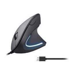 Ratón Vertical EQUIP USB-A 3200dpi Negro (EQ245118)