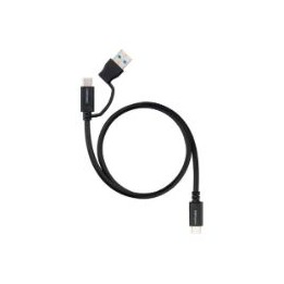 Nanocable USB-C+USB-A/M a USB-C/M 2m (10.01.4802)