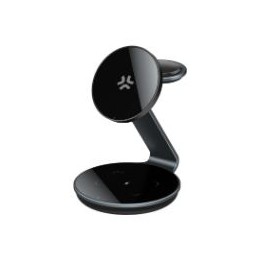 Cargador CELLY Wireless 3en1 15W Negro(MAGSTAND3IN1EVO)