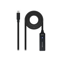 Nanocable USB-C M/H Cable 5m Negro (10.01.1311)
