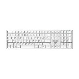 Teclado NILOX QWERTY Bluetooth Blanco (NXKBW01S)