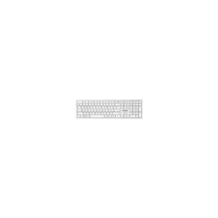 Teclado NILOX QWERTY Bluetooth Blanco (NXKBW01S)