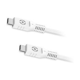 Cable CELLY USB-C a USB-C 1m 60W Blanco (USBCUSBCWH)