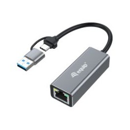 Adaptador EQUIP USB-C a RJ45 2.5 GbE Gris (EQ133495)