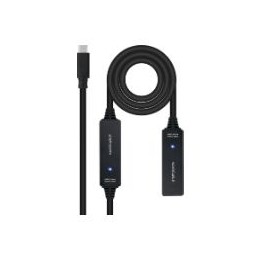 Nanocable USB-C M/H Cable 10m Negro (10.01.1312)