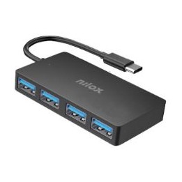 Docking Station NILOX 4xUSB-C 3.0 Negro (NXHUBUSC04)