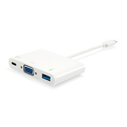 Adaptador EQUIP USB-C a USB-A/USB-C PD/VGA (EQ133462)