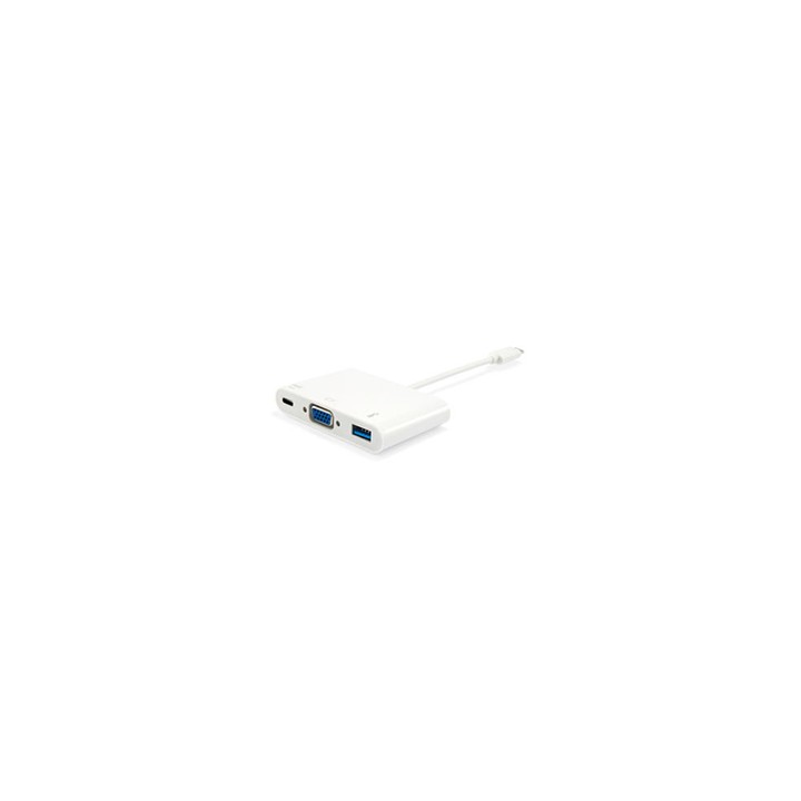 Adaptador EQUIP USB-C a USB-A/USB-C PD/VGA (EQ133462)