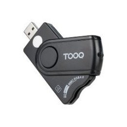 Lector TooQ DNIe TF/SD USB-A 2.0 Negro (TQR-3012B)