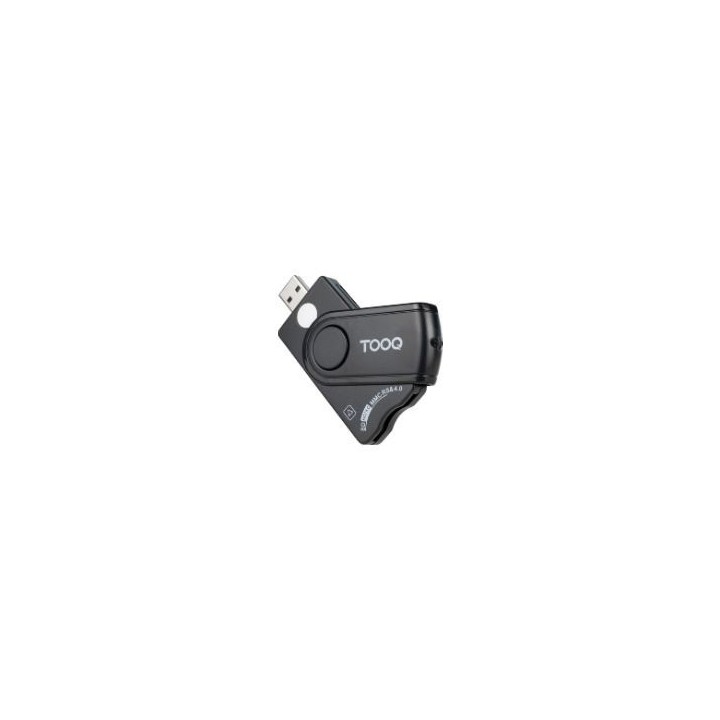 Lector TooQ DNIe TF/SD USB-A 2.0 Negro (TQR-3012B)