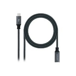 Nanocable USB-C 3.2 M/H 50cm Negro (10.01.4500-COMB)