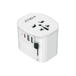 Cargador de Viaje CELLY MultiPlug 30W (MULTIPLUG30WWH)