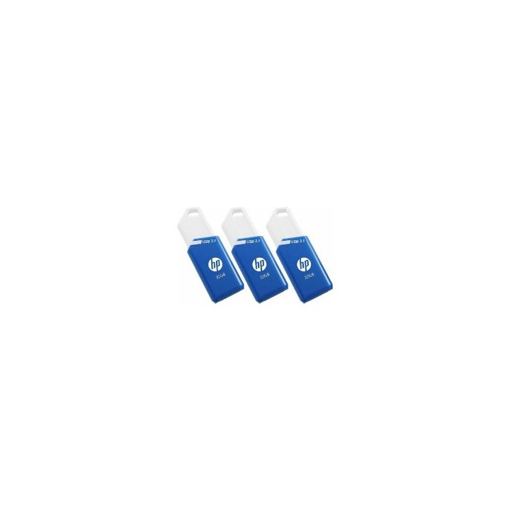 Pendrive HP x755w 32Gb USB-A 3.0 Pack 3 unidades Azul