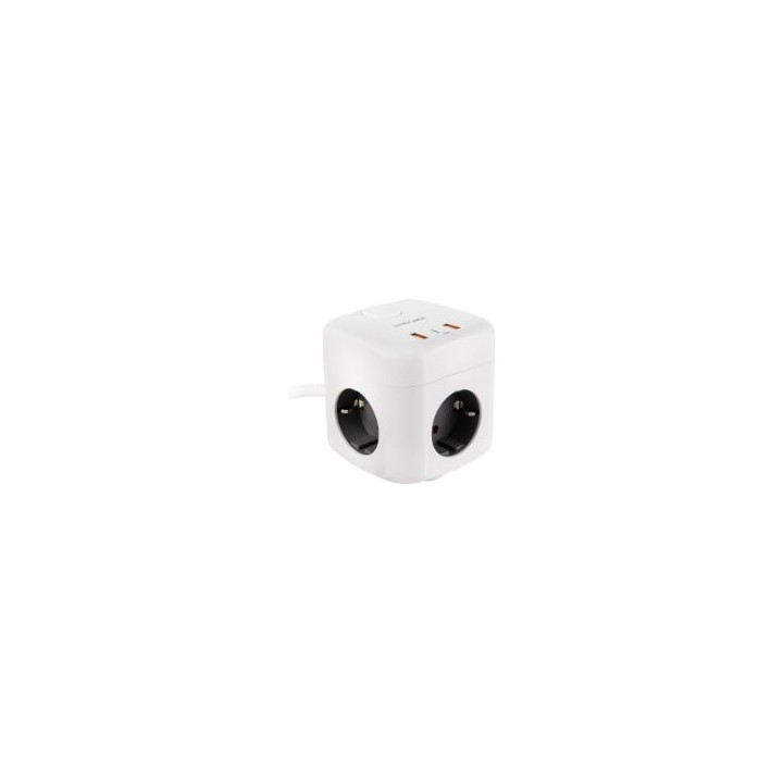Regleta Nanocable 3xSchuko USB-A/C (10.37.0011)