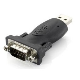 Adaptador EQUIP USB 2.0/M a RS232/M Negro (EQ133382)
