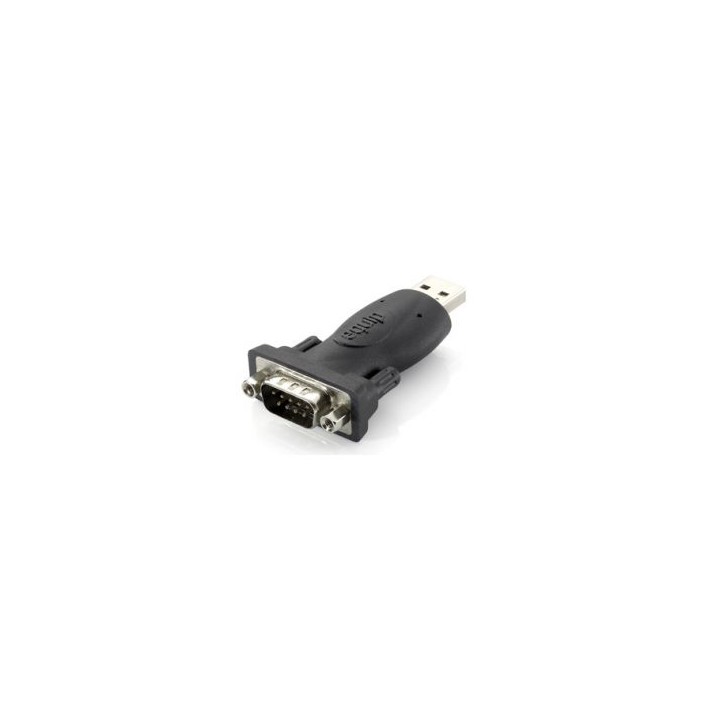 Adaptador EQUIP USB 2.0/M a RS232/M Negro (EQ133382)