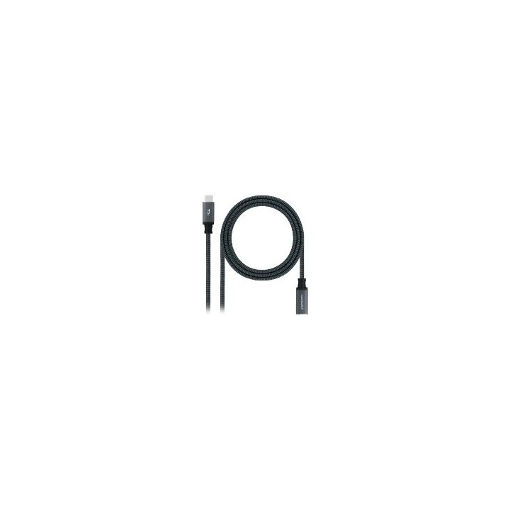 Nanocable USB-C 3.2 M/H 1m Negro (10.01.4501-COMB)