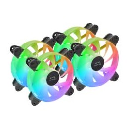 Ventilador Mars Gaming 4x120mm ARGB Blanco (MF4AW)