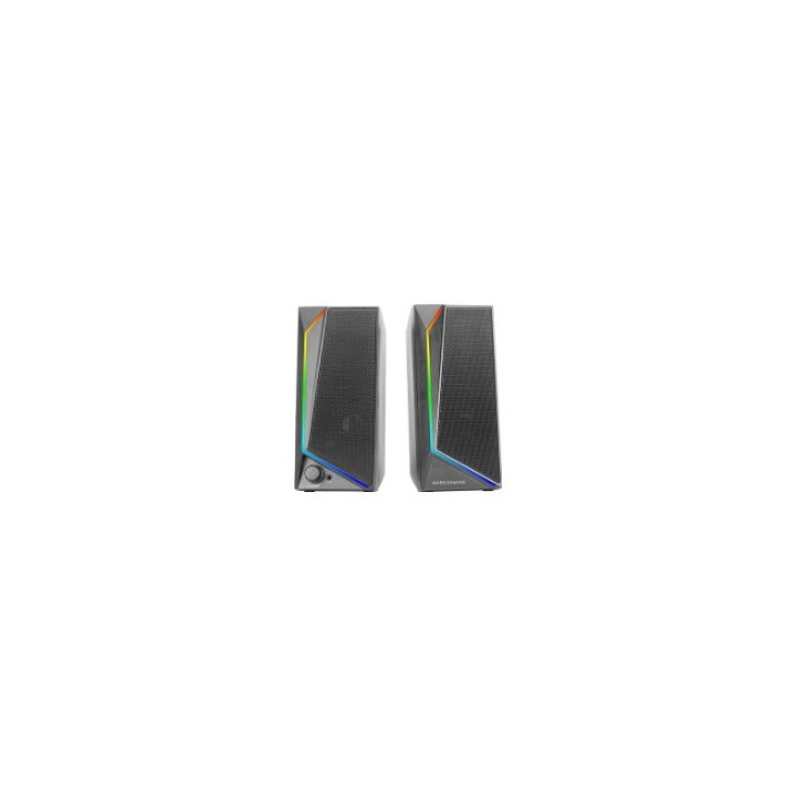 Altavoces Mars Gaming 2.0 15W RGB 3.5mm Negro (MS72)