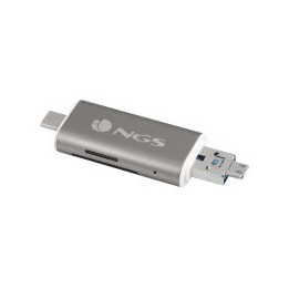 Hub NGS 5en1 1xUSB 2.0 1xmUSB Gris/Blanco (ALLY READER)