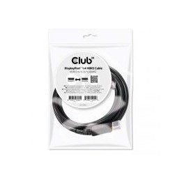 Cable Club 3D DP 1.4 HBR3 2m M/M Negro (CAC-2068)
