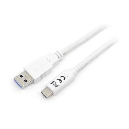 Cable EQUIP USB-A/M a USB-C/M 2m Blanco (EQ128364)