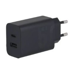 Cargador de Pared Motorola 50W USB-A/C Negro (SJMC502)