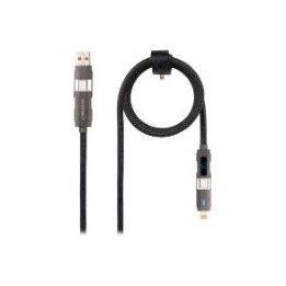 Nanocable USB-C+USB-A a Lightning+USB-C 1m (10.01.2501)