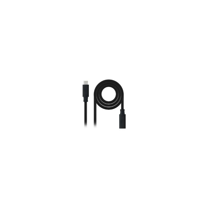 Nanocable USB-C 3.2 M/H 2m Negro (10.01.4502)