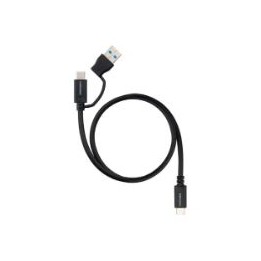 Nanocable USB-C+USB-A/M a USB-C/M 1m (10.01.4801)