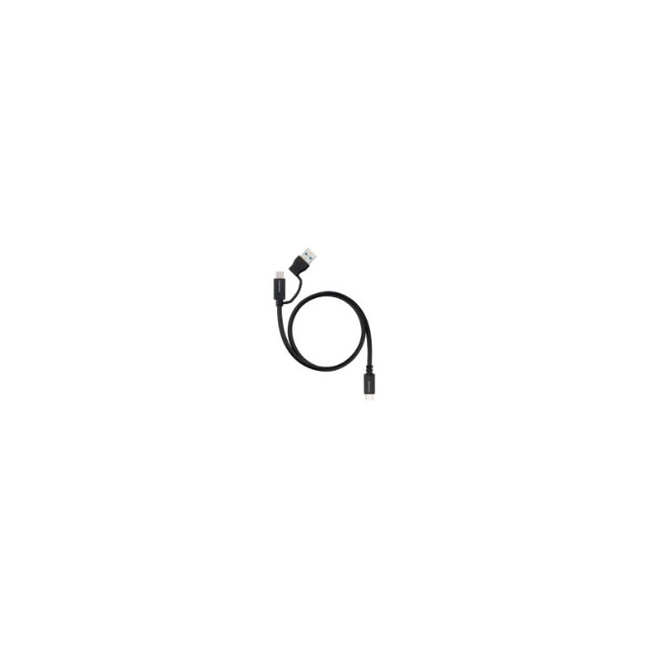 Nanocable USB-C+USB-A/M a USB-C/M 1m (10.01.4801)