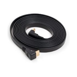 Cable Engel HDMI-A M/M Plano Acodado 3m Negro (AV0743C)